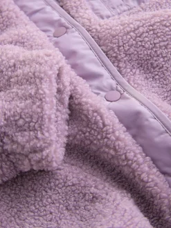 Next Violet lilas - Veste en polaire boutonnée (3-16ans)