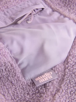 Next Violet lilas - Veste en polaire boutonnée (3-16ans)