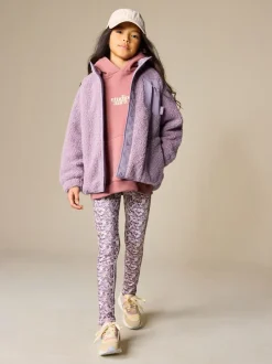 Next Violet lilas - Veste en polaire boutonnée (3-16ans)