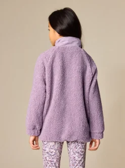 Next Violet lilas - Veste en polaire boutonnée (3-16ans)