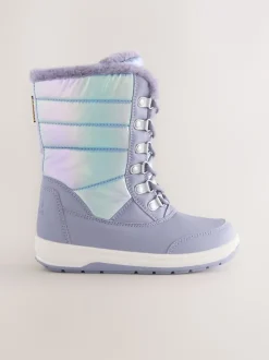 Next Violet lilas irisé - Bottes de neige imperméables