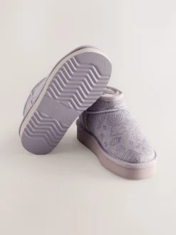 Next Violet lilas motif personnage - Bottes de cheville Slipper