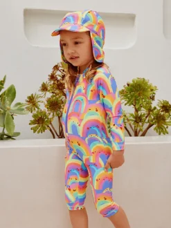 Next Violet motif arc-en-ciel - Maillot de bain longue jambe Sunsafe (3mths-7yrs) Outlet