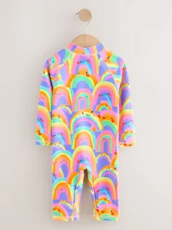 Next Violet motif arc-en-ciel - Maillot de bain longue jambe Sunsafe (3mths-7yrs) Outlet