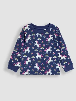 Jojo Maman Bébé Violet motif licorne - Pyjama imprimé glow In The Dark Jersey Hot