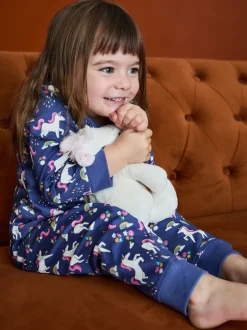 Jojo Maman Bébé Violet motif licorne - Pyjama imprimé glow In The Dark Jersey Hot