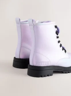 Next Violet Métallisé - Bottes à lacets Lilo & Stitch doublées chaudes Sale