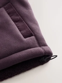 Next Violet prune - Polaire à col zippé en velours côtelé Clearance