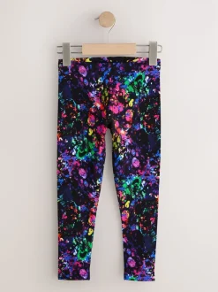Next Violet/éclaboussures - Lot de 5 leggings (3-16ans)