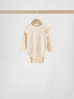 Next Violet/Jaune/Crème Ditsy - Body à volants et manches longues bébé Lot de 4 (0mois2ans) Online