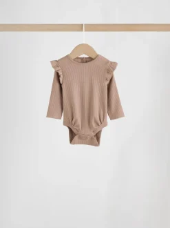 Next Violet/Jaune/Crème Ditsy - Body à volants et manches longues bébé Lot de 4 (0mois2ans) Online