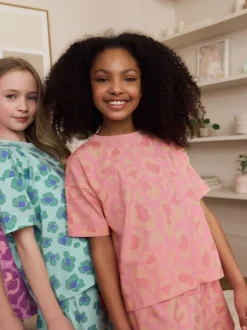 Next Violet/orange - Lot de 3 pyjamas (3-16ans)