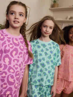 Next Violet/orange - Lot de 3 pyjamas (3-16ans)