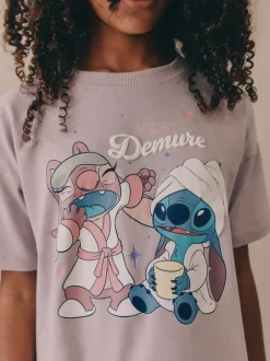 Next Violet/vert - Lilo & Stitch Survêtement Pyjamas 2 Pack (3-16ans) New