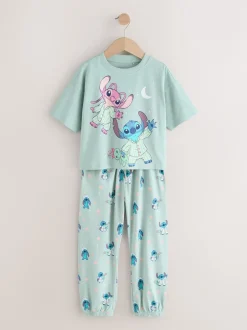 Next Violet/vert - Lilo & Stitch Survêtement Pyjamas 2 Pack (3-16ans) New