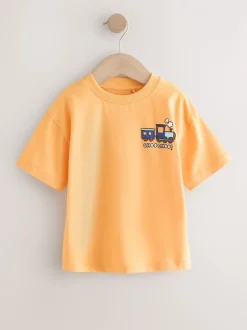 Next Voitures bleu/vert/rouge/orange/jaune - Lot de 5 petits T-shirts graphiques à manches courtes (3mois-7ans) Outlet