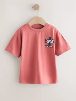Next Voitures bleu/vert/rouge/orange/jaune - Lot de 5 petits T-shirts graphiques à manches courtes (3mois-7ans) Outlet
