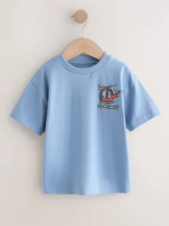 Next Voitures bleu/vert/rouge/orange/jaune - Lot de 5 petits T-shirts graphiques à manches courtes (3mois-7ans) Outlet
