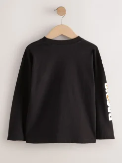 Next - Lot de 3 T-shirts à manches longues coupe décontractée avec imprimé graphique (3-16ans) Voitures noir/blanc/gris Discount