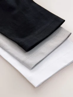 Next - Lot de 3 T-shirts à manches longues coupe décontractée avec imprimé graphique (3-16ans) Voitures noir/blanc/gris Discount