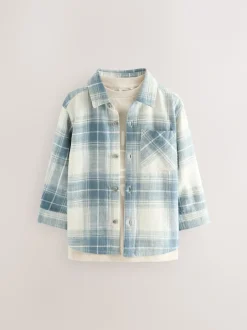 Next Vérification bleue - Ensemble chemise et t-shirt à manches longues (3mois-7ans) Best