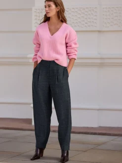 Next Vérification bleue - Pantalons N. Premium Coupe ballon en laine