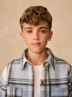 Next Vérification bleue - Veste-chemise doublée (3-16ans)