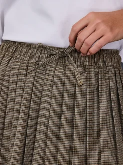 Next Vérification Brown - Jupe courte plissée à enfiler Outlet