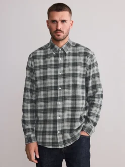 Next - Chemise à carreaux Signature à manches longues Vérification grise Hot