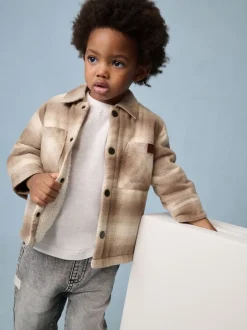 Next Vérification neutre - Veste-chemise à carreaux doublée de peau de mouton (3mois7ans)