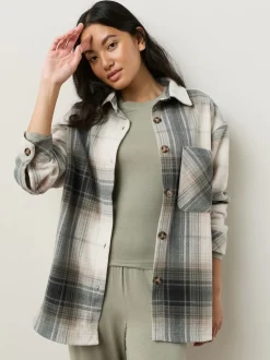 Next Vérification noir/blanc - Veste-chemise polaire Online