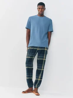 Next Vérification noire - Ensemble pyjama texturé confortable Motionflex à poignets Clearance