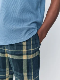 Next Vérification noire - Ensemble pyjama texturé confortable Motionflex à poignets Clearance