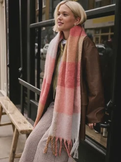 Next Vérification rose - Écharpe couverture brossée épaisse