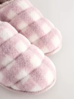 Next Vérification rose - Chaussons matelassés en fausse fourrure Best