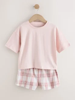 Next Vérification rose/bleu - Lot de 2 pyjamas à bas tissé (3-16ans) New