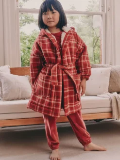 Next Vérification rouge - Robe de chambre doublée de peau de mouton (9mois16ans) Clearance