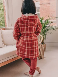 Next Vérification rouge - Robe de chambre doublée de peau de mouton (9mois16ans) Clearance