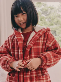 Next Vérification rouge - Robe de chambre doublée de peau de mouton (9mois16ans) Clearance