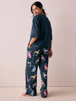 Next Whippet bleu marine - Pyjama en jersey à manches courtes