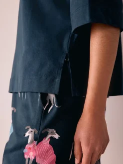 Next Whippet bleu marine - Pyjama en jersey à manches courtes