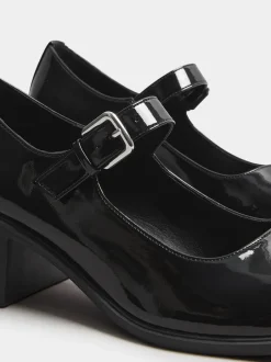 Yours Curve Chaussures Mary Jane vernies mi-hautes coupe extra large New