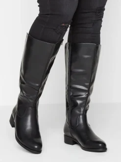 Yours Curve Coupe ample Bottes/Bottines montant au genou extensible Online