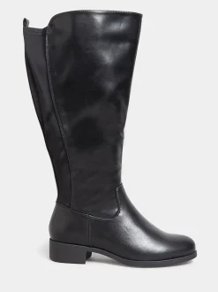 Yours Curve Coupe ample Bottes/Bottines montant au genou extensible Online