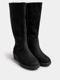 Yours Curve Extra Coupe large Slouch Knee Bottes New