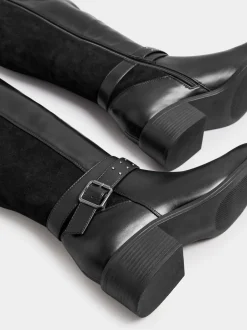 Yours Curve Extra Coupe large Block talons Metal Strap Bottes Outlet