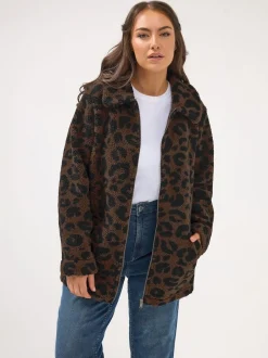 Yours Curve Polaire zippée en borg épais Sale