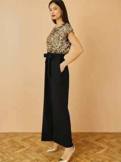 Yumi Combinaison extensible à sequins New