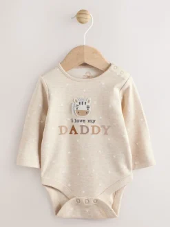 Next Zèbre neutre J’aime mon papa - Lot de 1 bodys bébé New